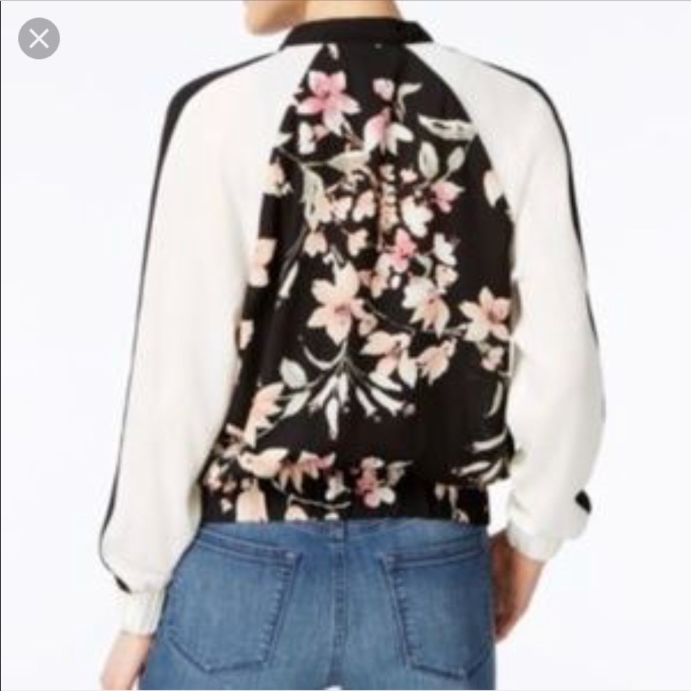 Floral zip up jacket